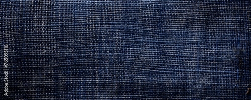 Navy Blue raw burlap cloth for photo background, in the style of realistic textures