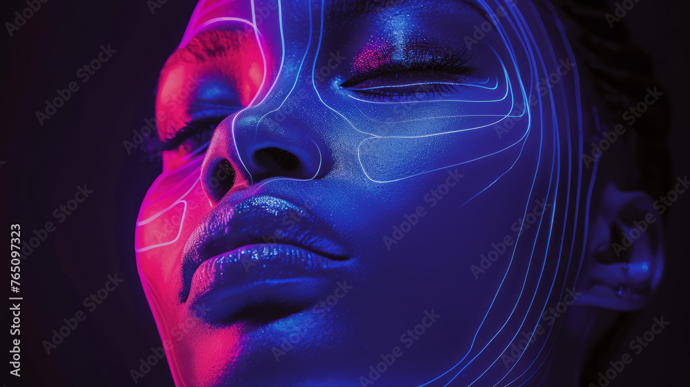 minimalist image of skin ultrasonography,generative ai minimalist image of skin ultrasonography,generative ai