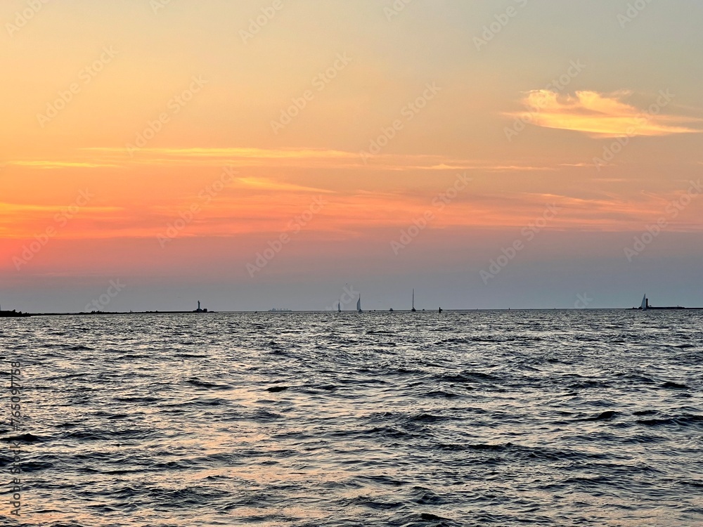 sunset on the Baltic sea
