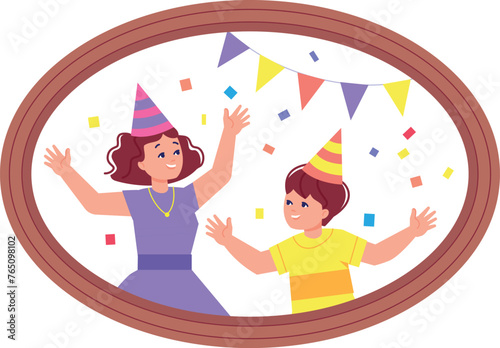 Birthday kid celebration photo. Party joyful memory