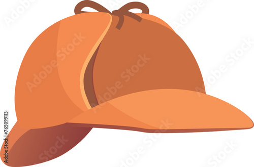 Retro hunting hat. Vintage cap cartoon icon