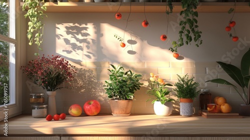  a window sill filled with potted plants next to a potted plant on top of a wooden shelf.