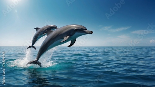 dolphin jumping in the water © Riaz