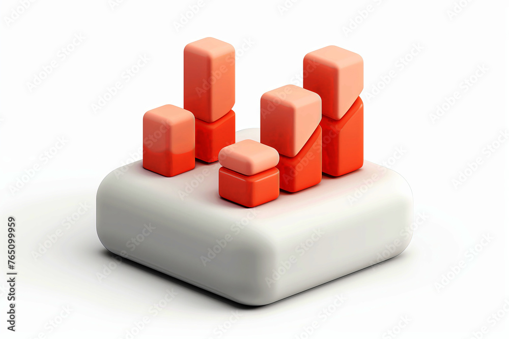 3D background, analytical bar graph 3D background, analytical bar graph
