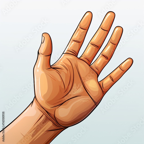 a cartoon of a hand