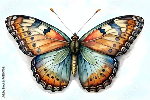 Colorful Illustrated Butterfly