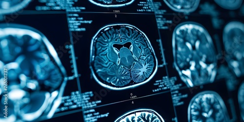 A closeup image of a human brain with various neurological conditions and disorders listed around it. Concept Neurological Disorders, Brain Health, Medical Conditions, Close-Up Photography