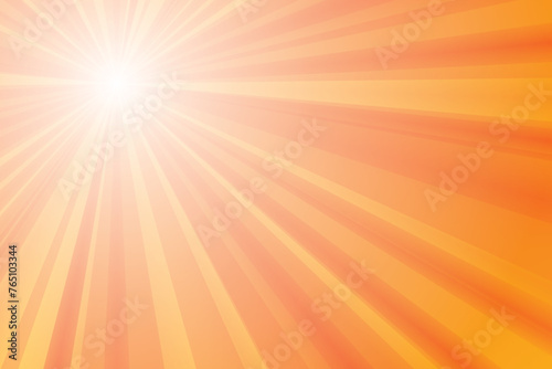 Vector illustration with radiant sun ray background, retro and vintage