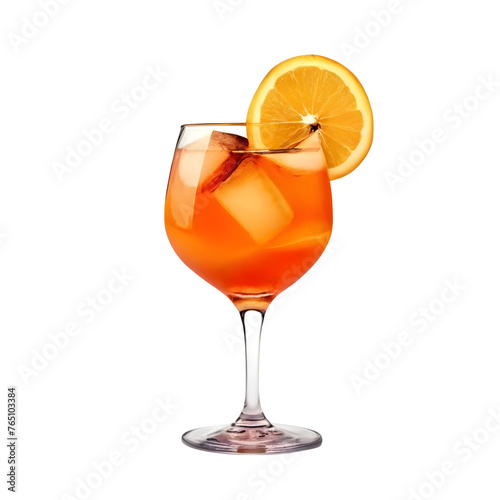 An Isolated Peach Sangria Cocktail Drink, Transparent Background, PNG