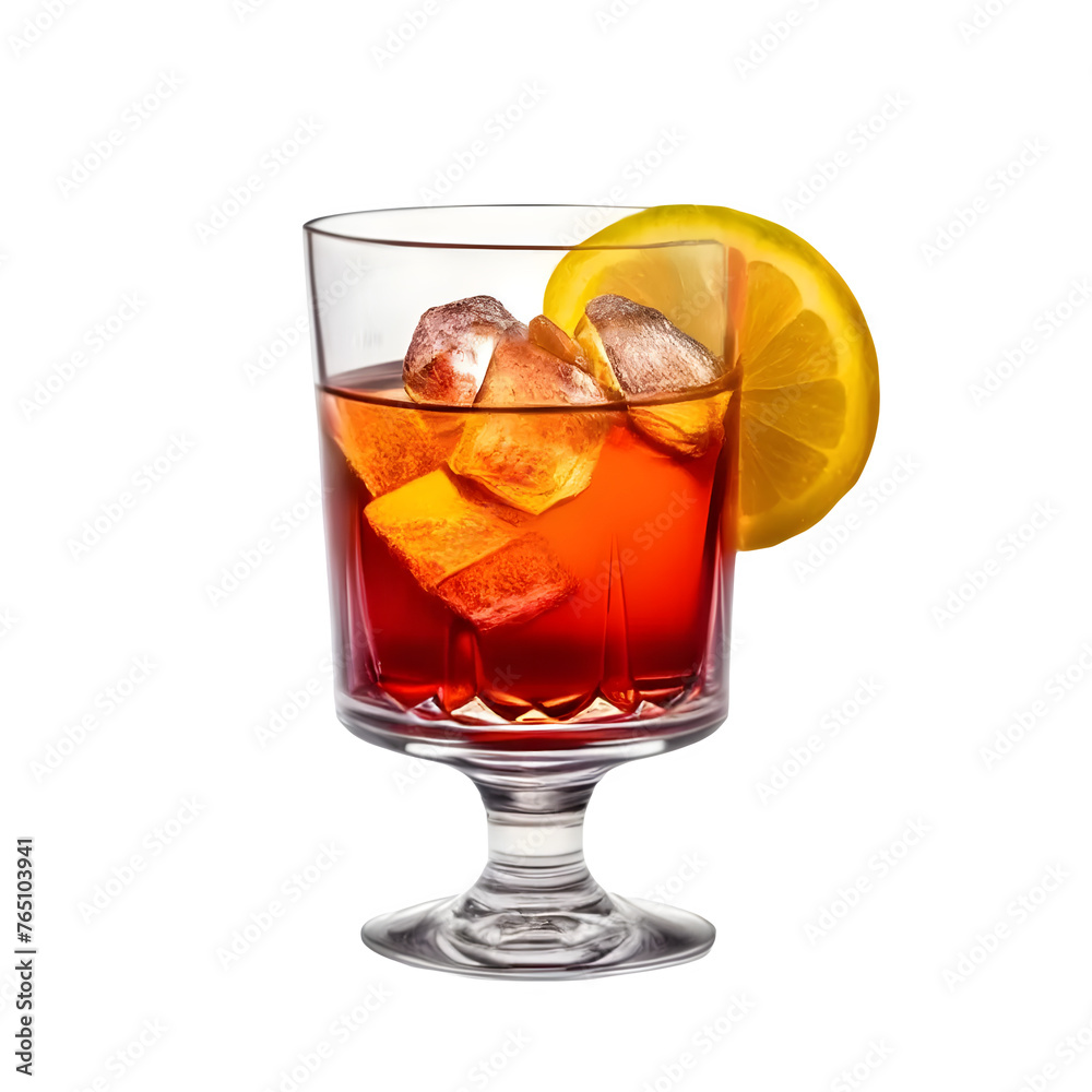 An Isolated Sazerac Cocktail Drink, Transparent Background, PNG