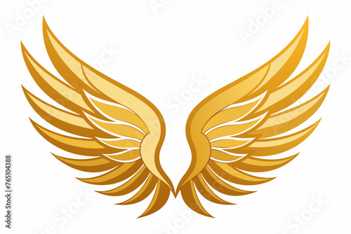 Golden wings vector illustration 