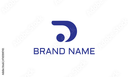 Business corporate letter D logo design vector. Colorful digital letter icon template for technology. Pixel logotype