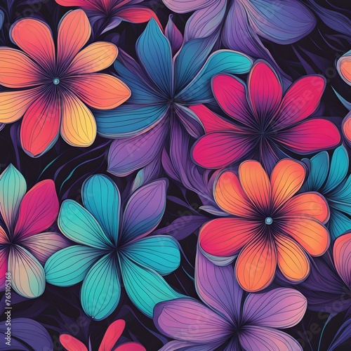 Floral Neon Glow