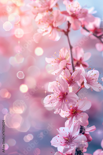 Soft Spring Glow  Pink Blossoms and Bokeh Delight