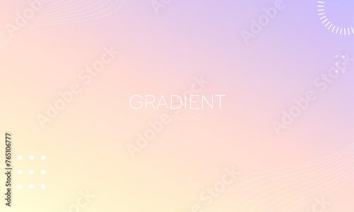 Horizontal background with gradient delicate pastel shades of pink and yellow