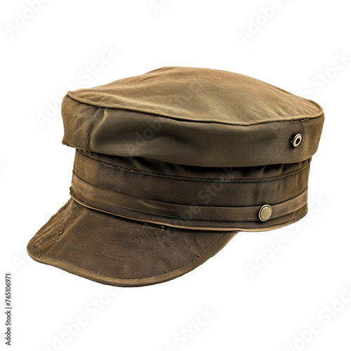 Soldier hat or Military hat on white background,png