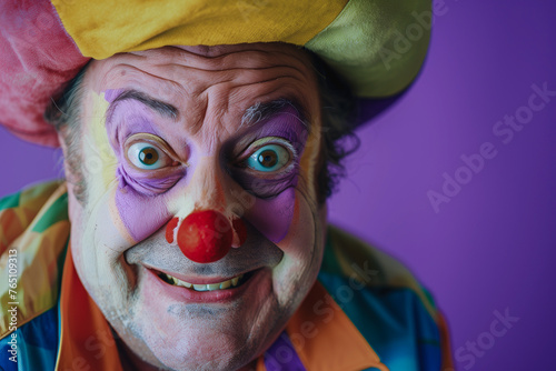 Clown with a Red Nose Close-up