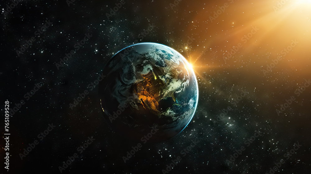 solar system planet earth in space AI Generative solar system planet earth in space AI Generative