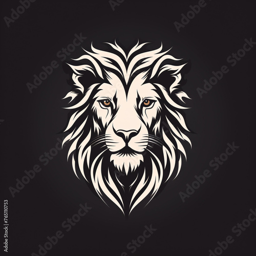 Lion Head Logo Template, Modern Illustration Design, Graphic Emblem, Vector Art Print 