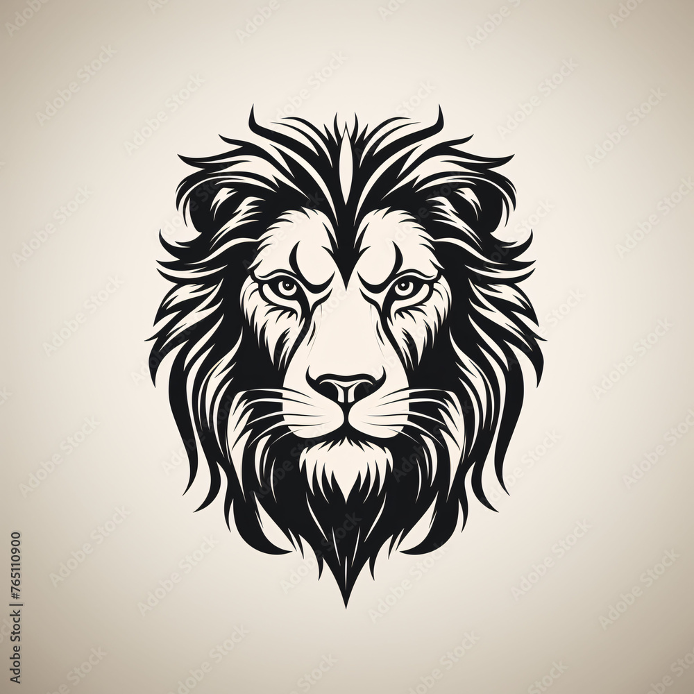 Fototapeta premium Lion Head Logo Template, Modern Illustration Design, Graphic Emblem, Vector Art Print 