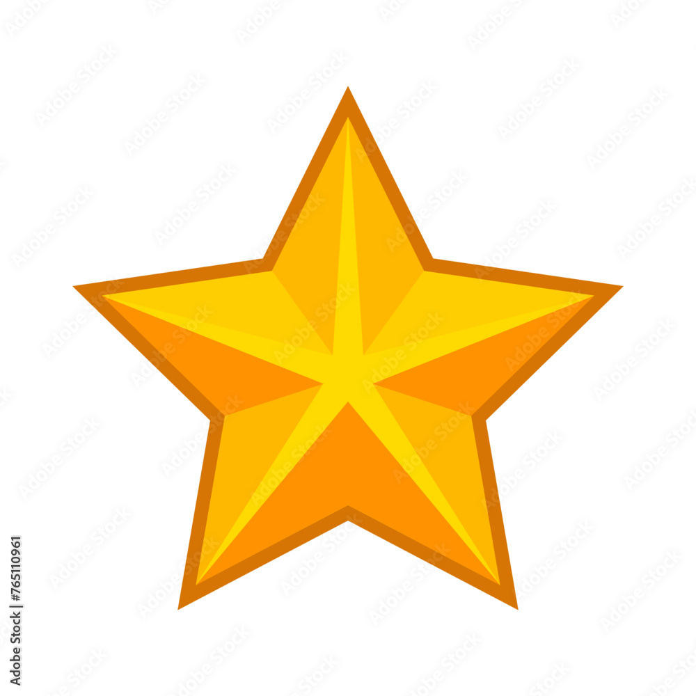 Obraz premium Gold star isolated on a white background
