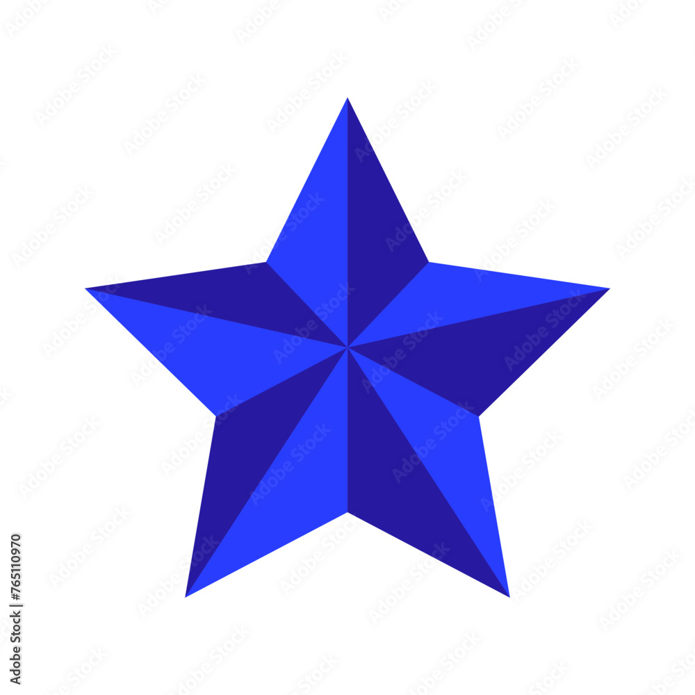 Blue star isolated on a white background Blue star isolated on a white background