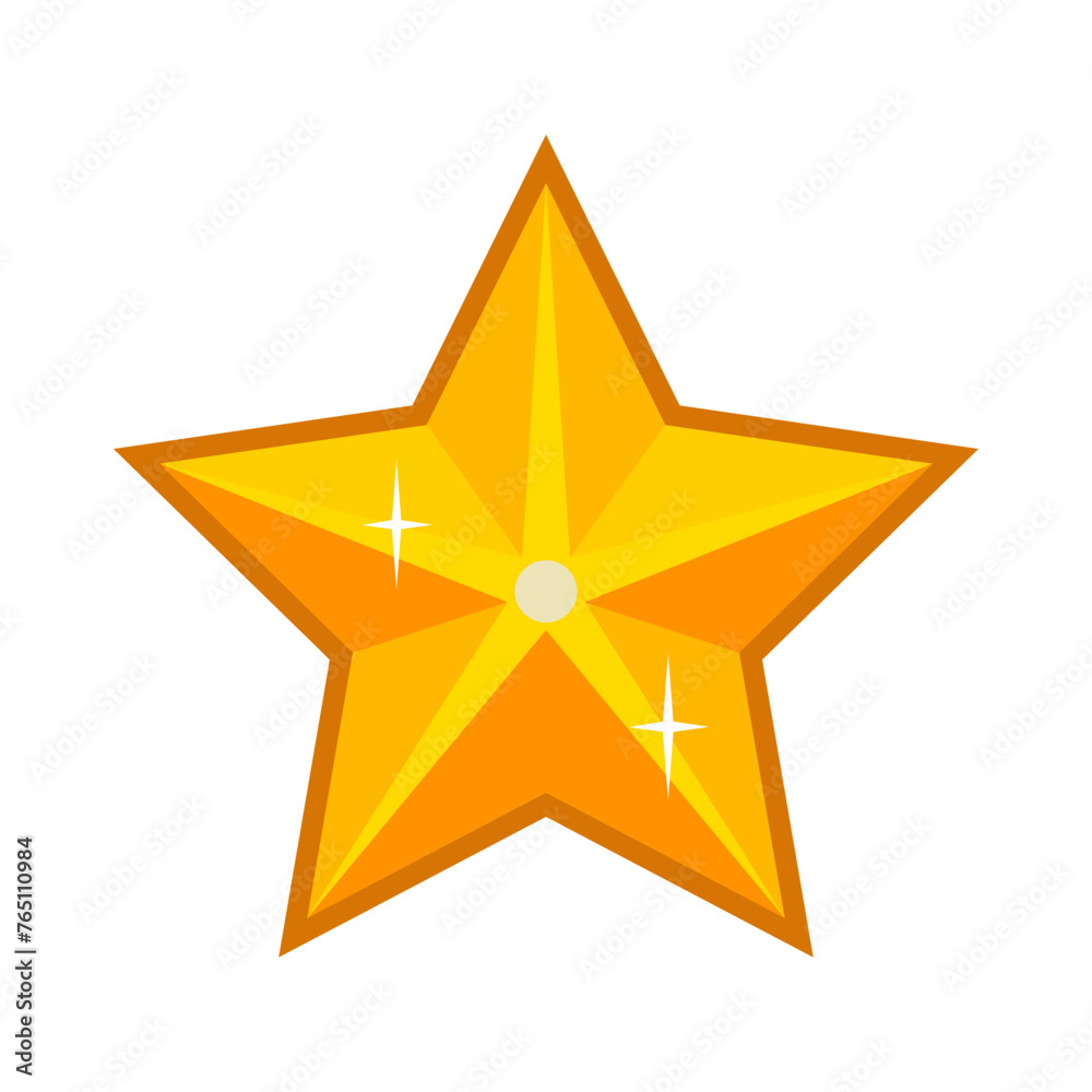 Gold star isolated on a white background Gold star isolated on a white background