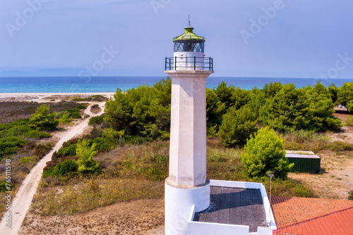 Lighthouse in Poseidi, Kassandra, Halkidiki. Greece. photo