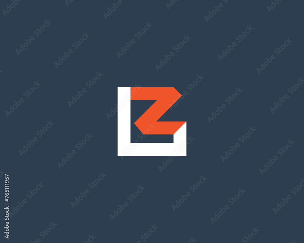 creative letter LZ logo design vector template - obrazy, fototapety, plakaty 