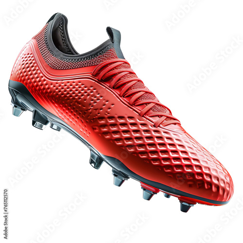 Close Up of Red Soccer Shoe © LUPACO PNG