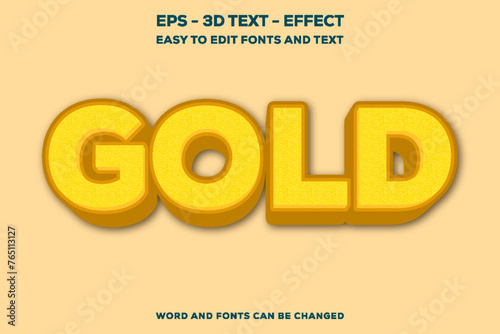 Gold 3D Text Effect.