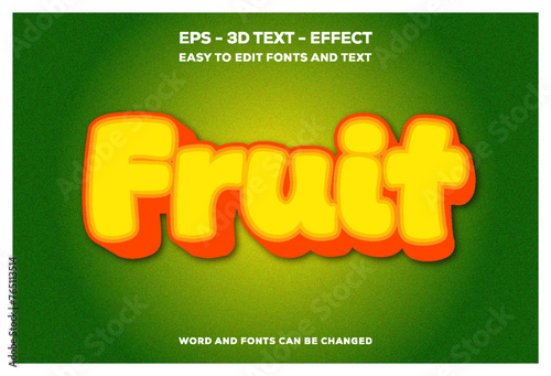 Fruit 3D Text Effect.