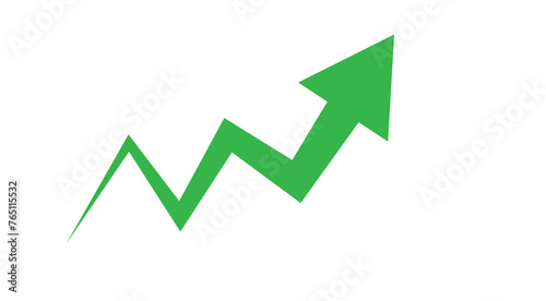 Dynamic Green Up Arrow Vector Graphics for Finance, Business Graphs, and Success