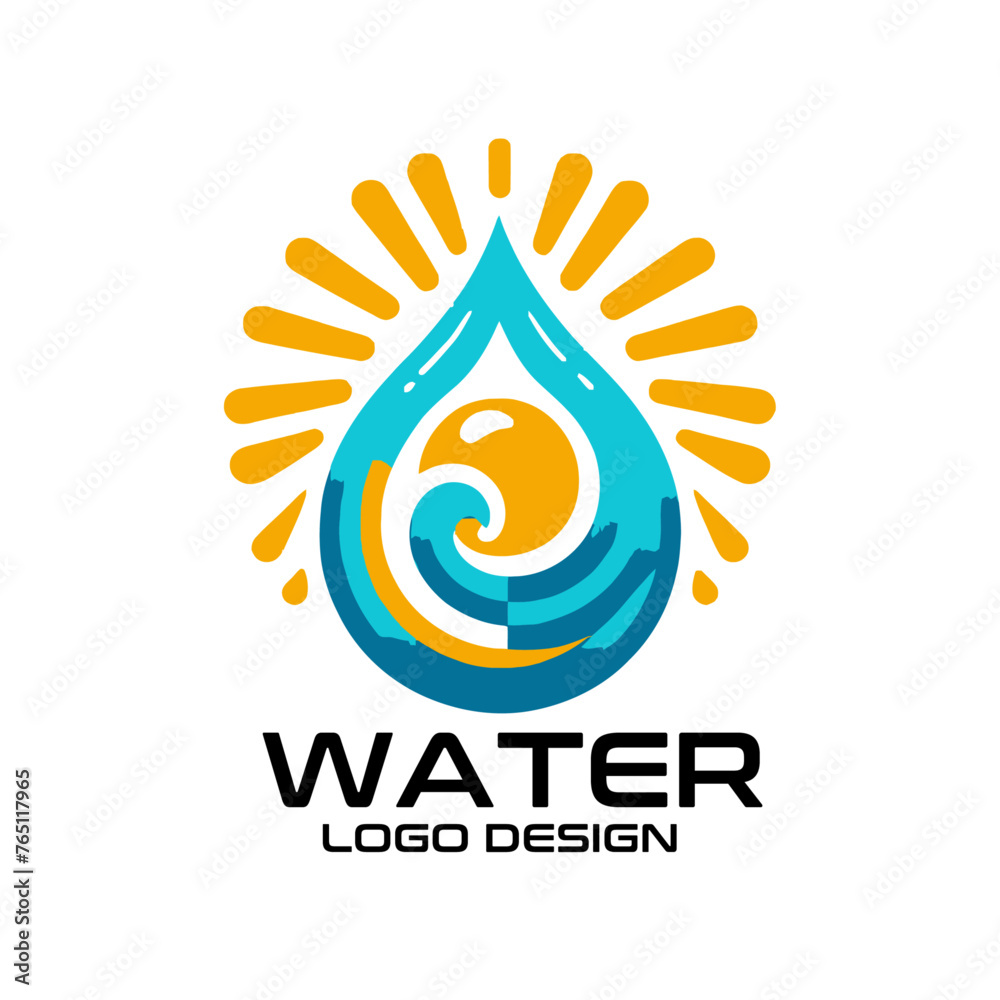 Obraz premium Water Vector Logo Design