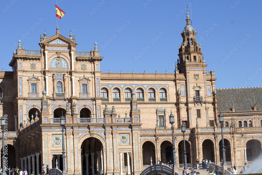 Fototapeta premium Plaza de Espana in Seville, Andalusia, Spain