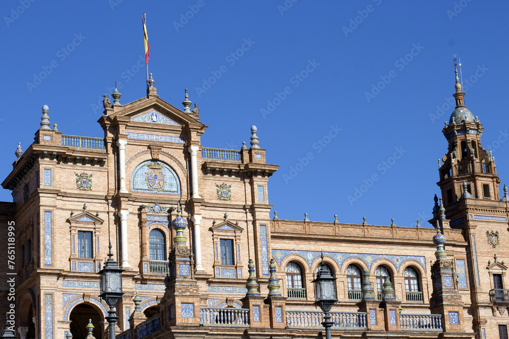 Plaza de Espana in Seville, Andalusia, Spain