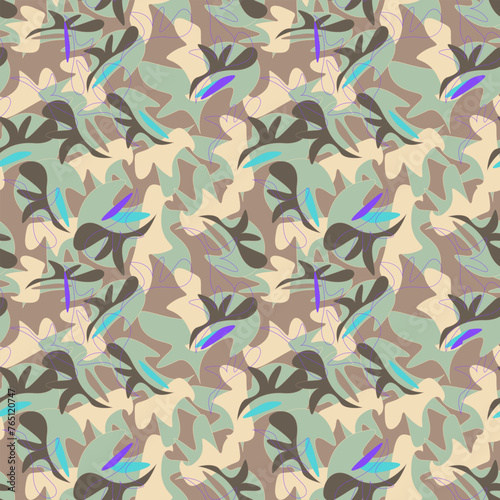 Abstract urban seamless pattern wave shapes for apparel things, textile, texture, backgrounds and to print on fabric and other design things