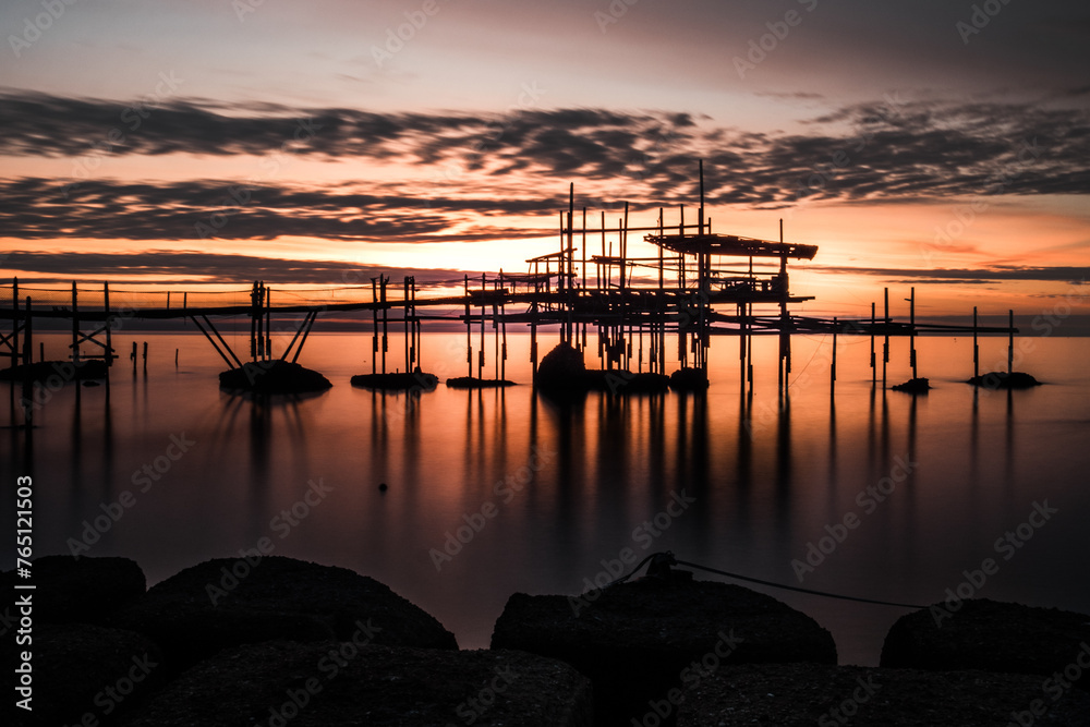 sunset on The trabocco