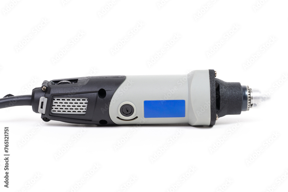 Compact Rotary Tool Isolated on White Compact Rotary Tool Isolated on White