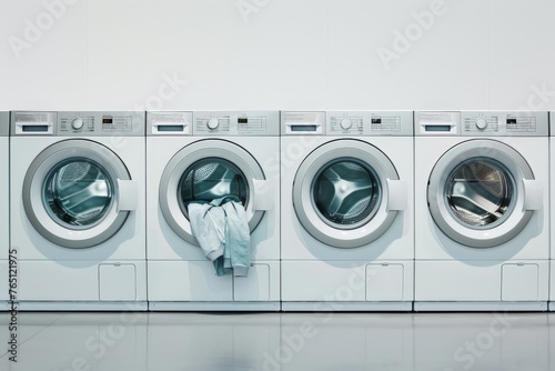 Industrial washing machines at a clean facility