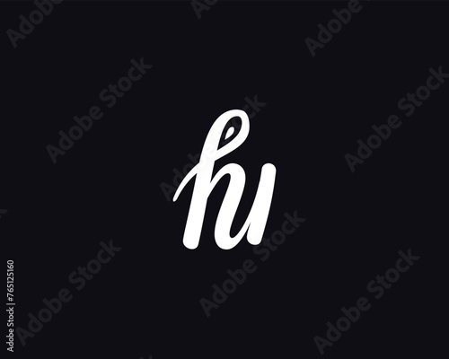 creative letter HU logo design vector template