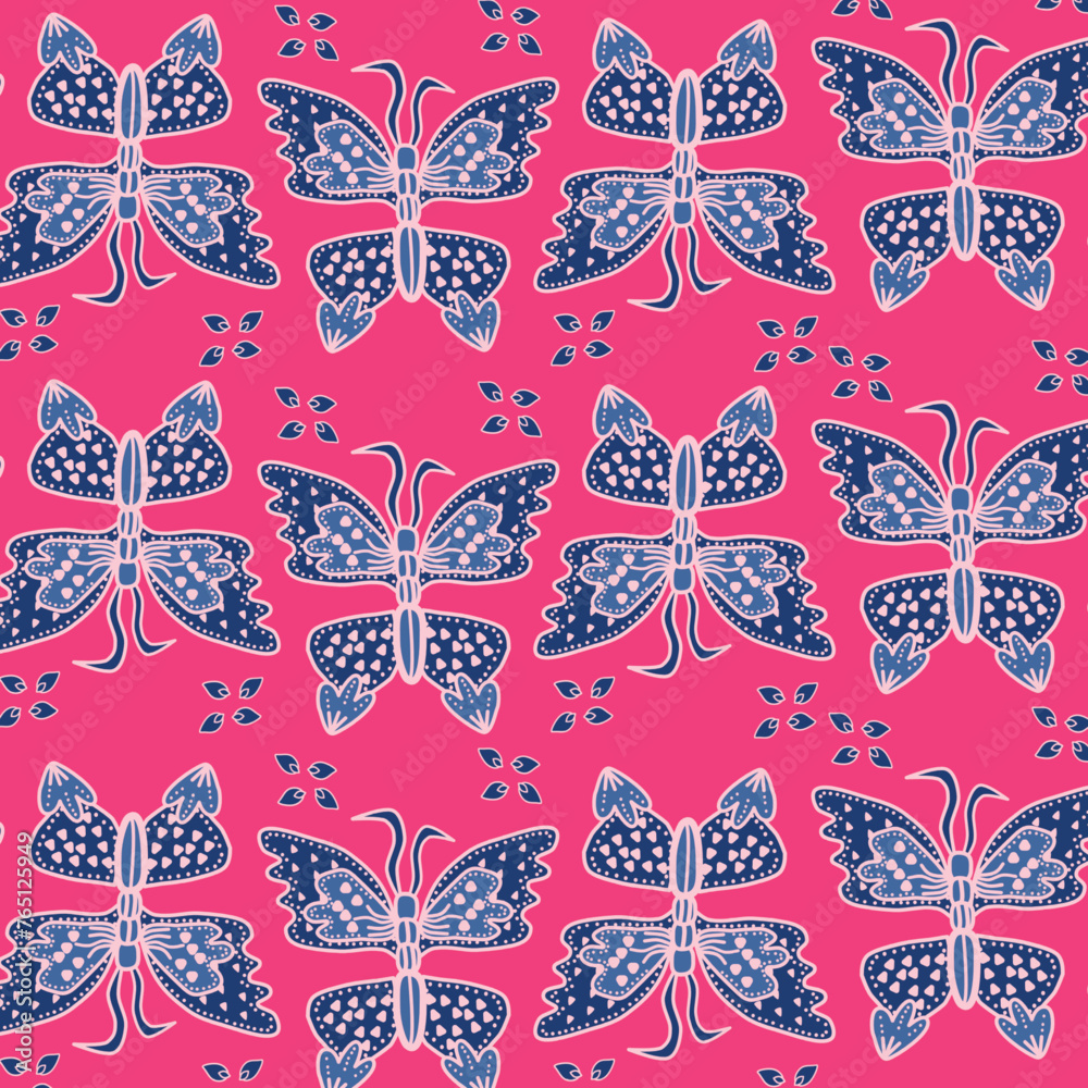 Naklejka premium Traditional Batik Pattern Vector