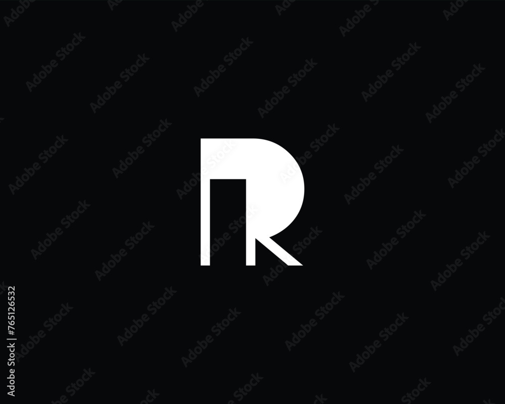 Obraz premium creative letter NR logo design template