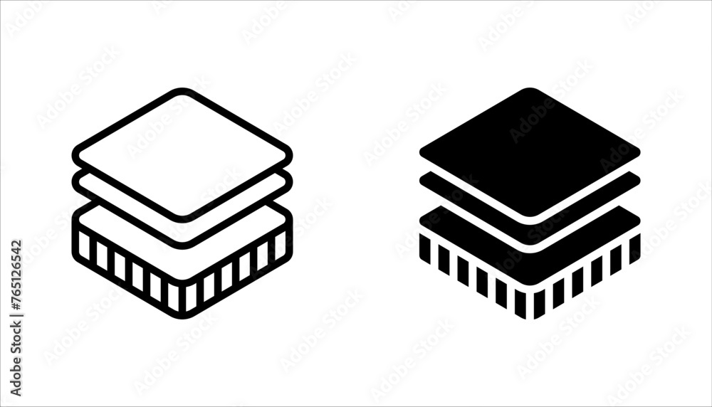 Mattress flat line icon set. Bedding sign. vector illustration on white background Mattress flat line icon set. Bedding sign. vector illustration on white background