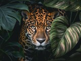 A Jaguar in the rain forest