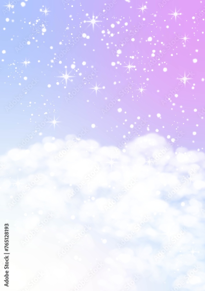 Fototapeta premium Pastel sky and stars fantasy background. 