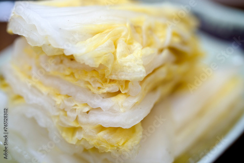 Obraz na płótnie Close-up of the white kimchi w salonie
