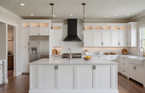 luxury home with kitchen cabinet