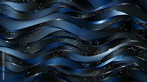 Abstract background for presentations made of blue waves with sparkles