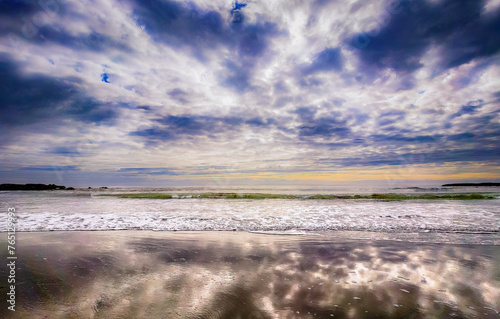 Beach and sky reflection